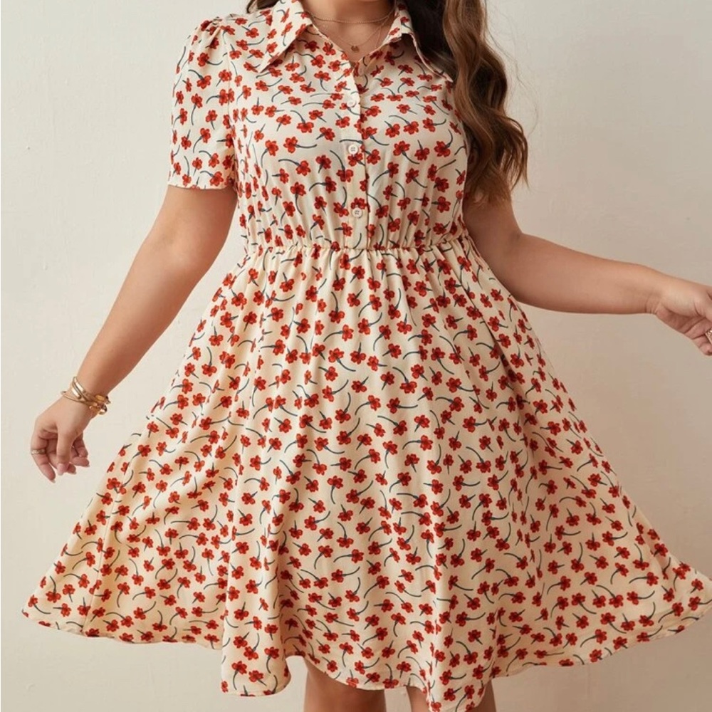 NEW Floral fit and flare dress